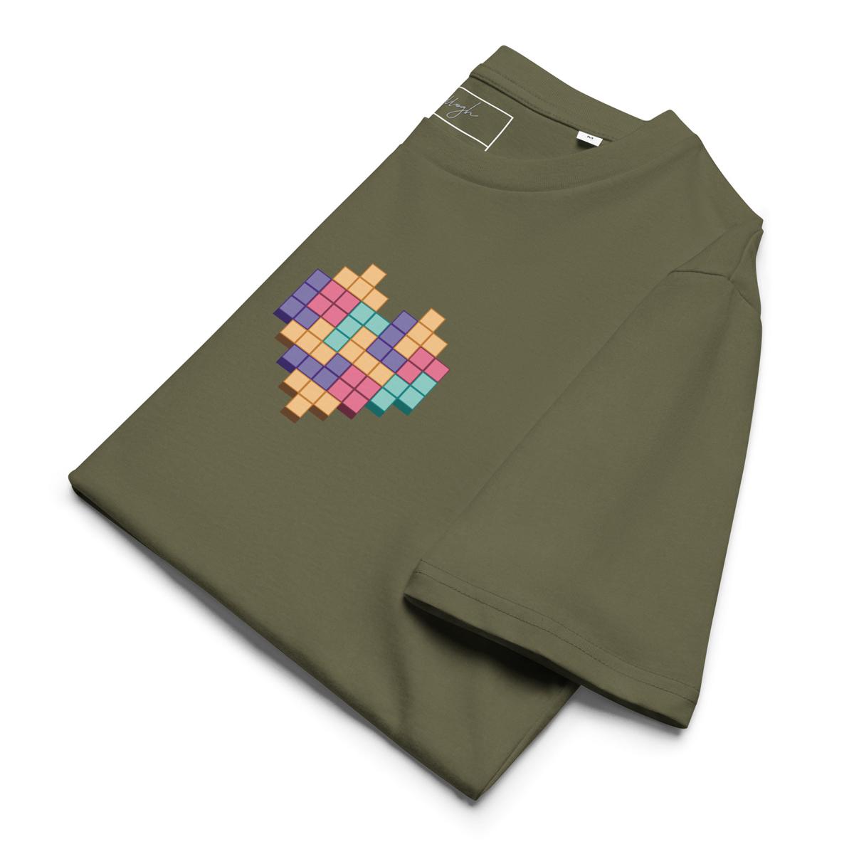 Gaming-Shirt „Pixel Heart“ – Bio, öko & pixelverliebt