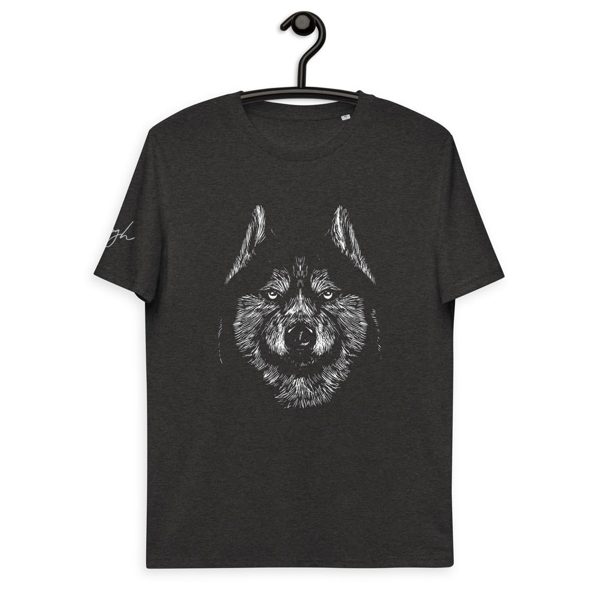 Entdecke die Wildnis: Bio Baumwoll T-Shirt mit Siberian Husky Motiv