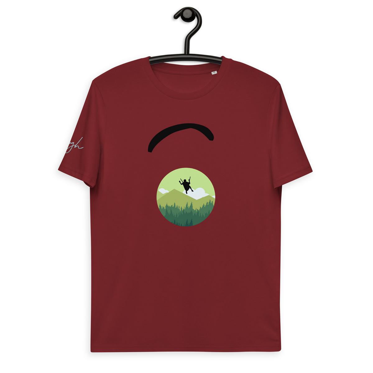 Nachhaltiges Bio T-Shirt für Paragliding - Green Paraglider Design für Outdoor-Liebhaber