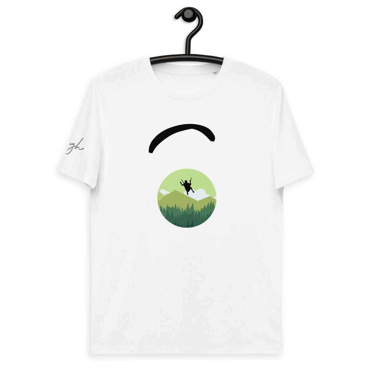 Nachhaltiges Bio T-Shirt für Paragliding - Green Paraglider Design für Outdoor-Liebhaber