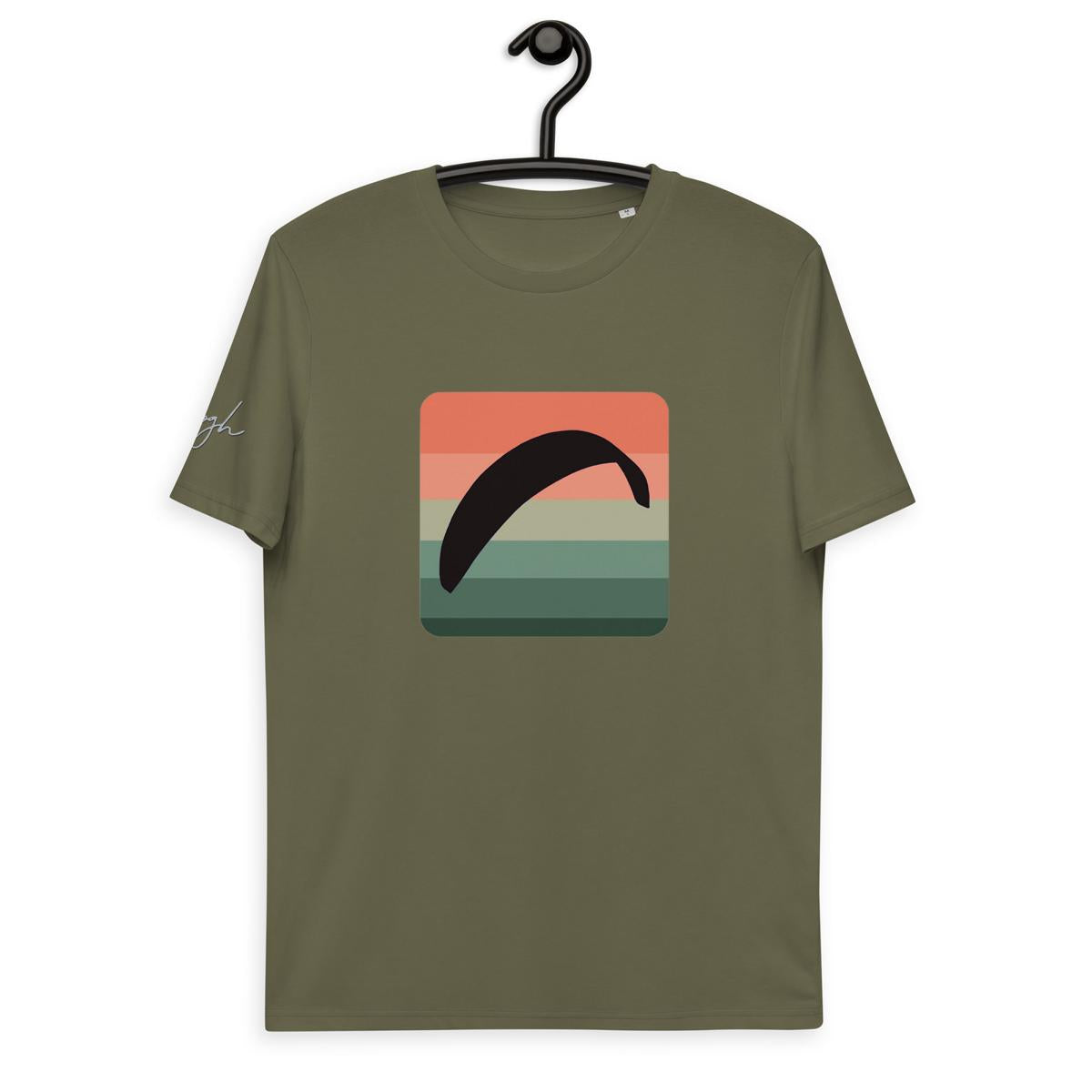 Nachhaltiges Paragliding T-Shirt - Bio Baumwolle mit Cube Design - Unisex Mode für Gleitschirmfans