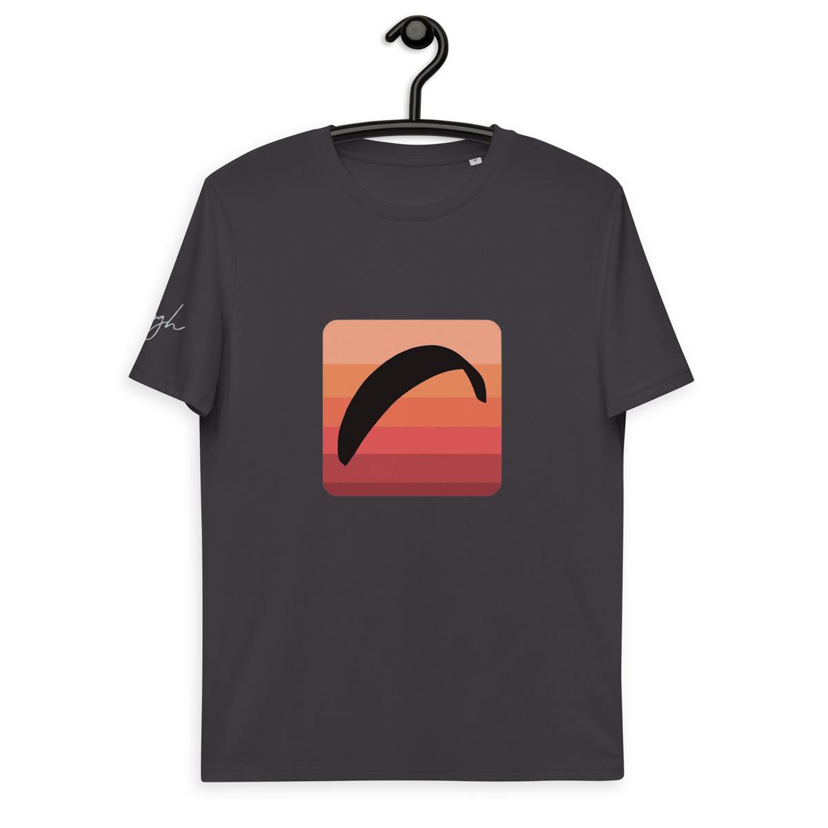 Öko Gleitschirm T-Shirt - Sun Fall Design - Umweltbewusste Kleidung für Paraglider