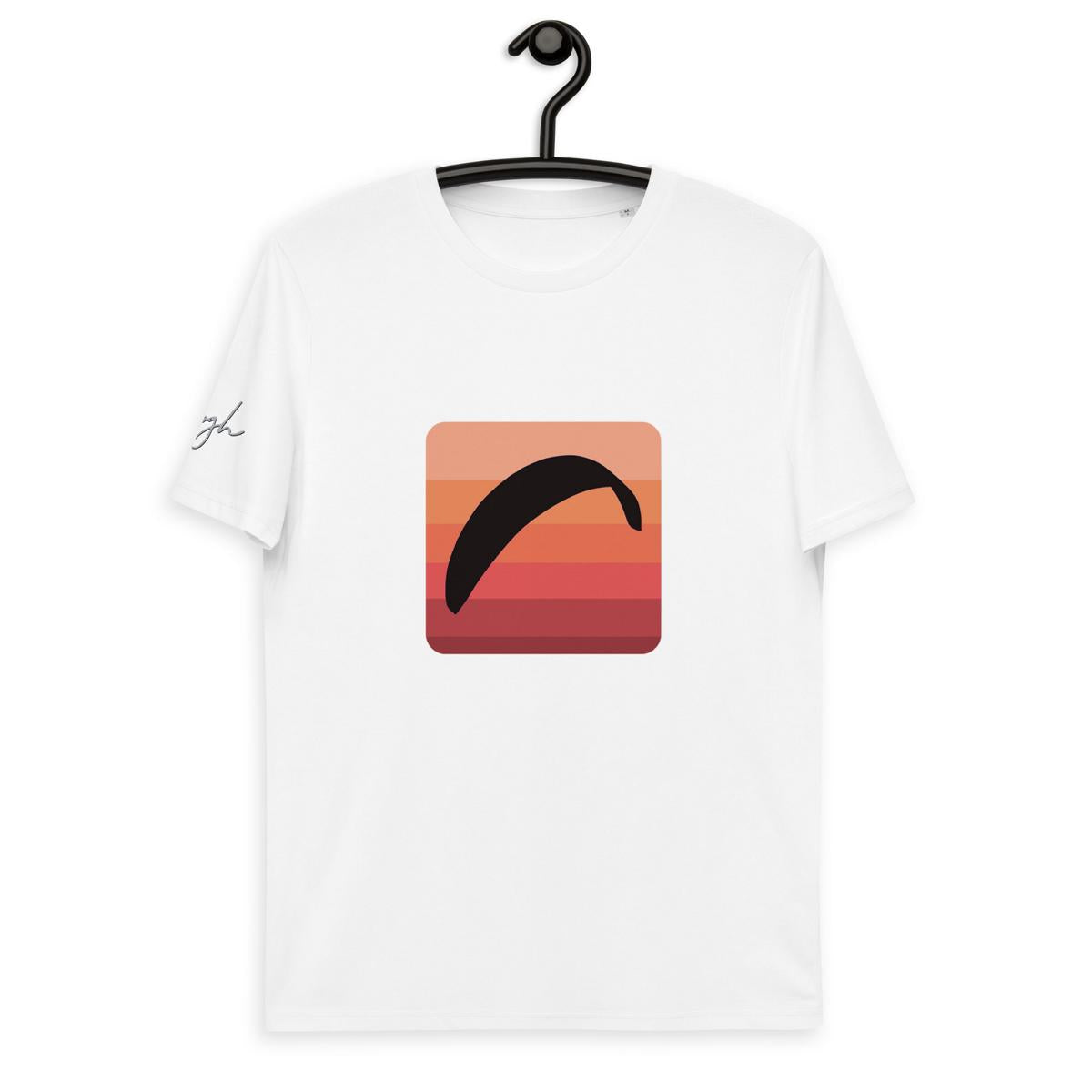 Öko Gleitschirm T-Shirt - Sun Fall Design - Umweltbewusste Kleidung für Paraglider