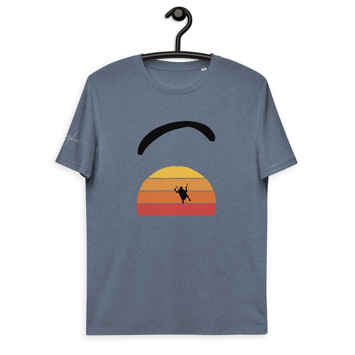 Nachhaltiges Paragliding Shirt - Sunset Fly Design - Hochwertige Bio Baumwolle für Outdoor-Liebhaber