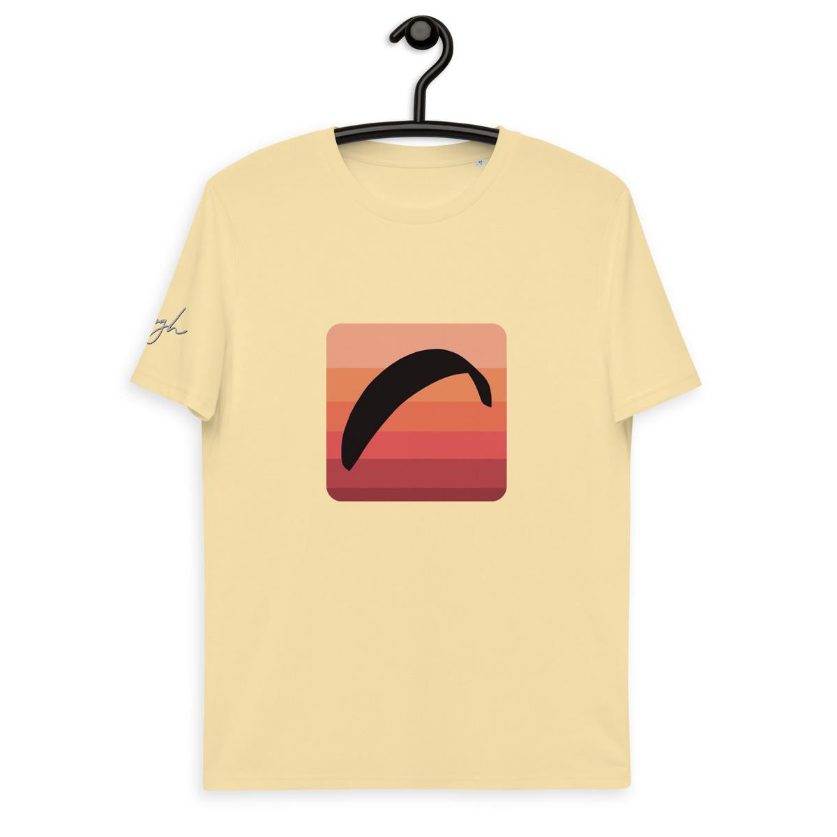 Öko Gleitschirm T-Shirt - Sun Fall Design - Umweltbewusste Kleidung für Paraglider