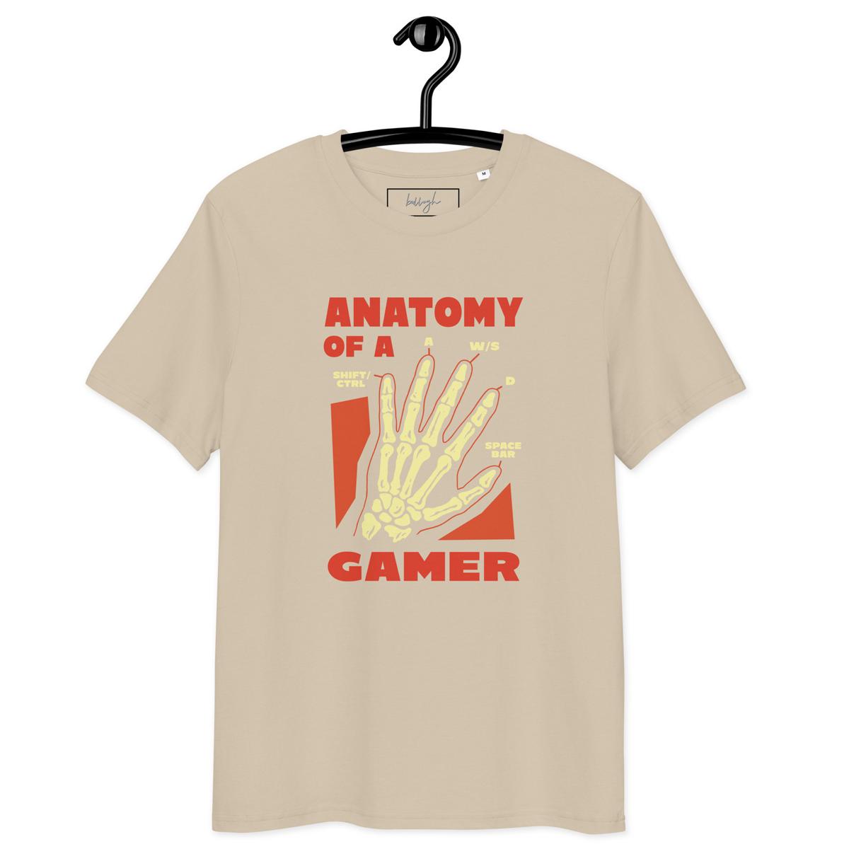 Anatomy of a Gamer – Bio-T-Shirt mit Skelett-Hand im Gamer-Style