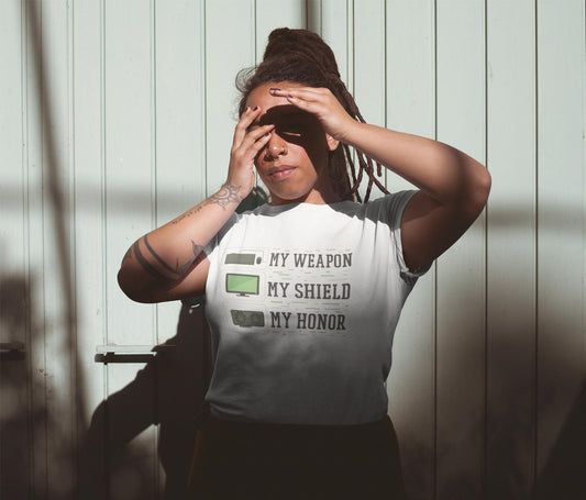 Gaming-Shirt „My Shield“ – Bio, fair und voller Power