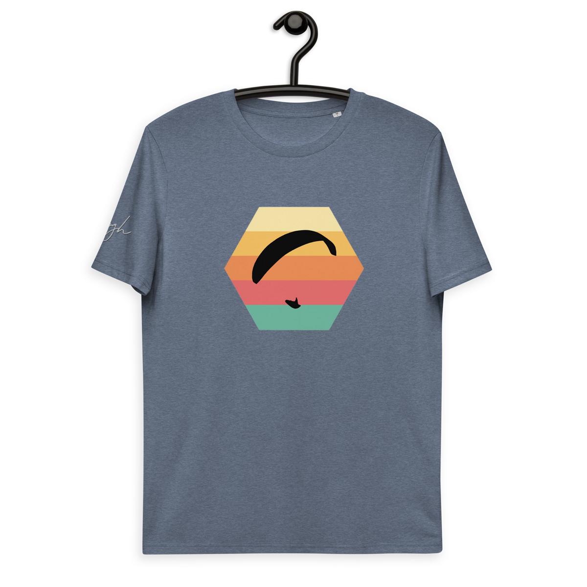 Bio Gleitschirm T-Shirt - Paragliding Hexagon Design - Stylisches Eco-Shirt für Paragliding Fans