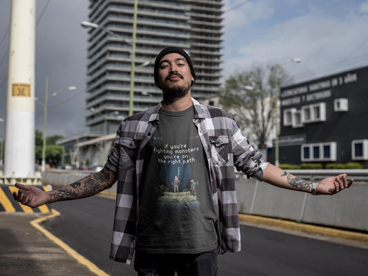 Fighting Monsters – Bio-Gaming-T-Shirt für echte Kämpfer
