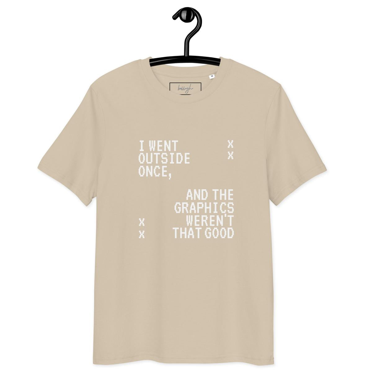 Gaming-Shirt „Graphics Outside“ – Bio, fair und auffällig