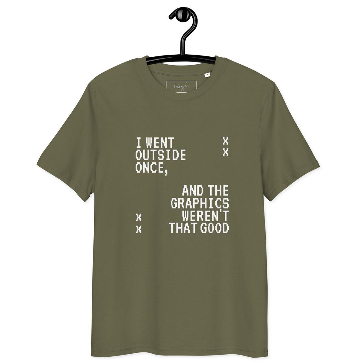 Gaming-Shirt „Graphics Outside“ – Bio, fair und auffällig