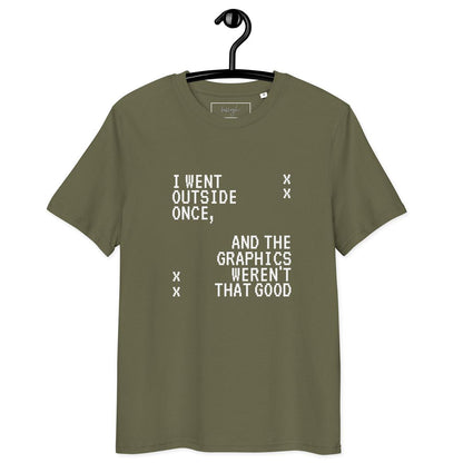 Gaming-Shirt „Graphics Outside“ – Bio, fair und auffällig