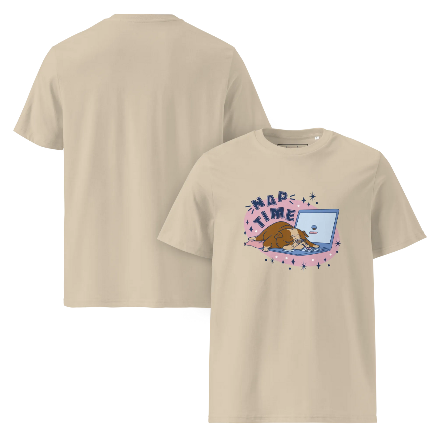Cozy Bulldog – Nap Time Bio-Schlafshirt für Hundeliebhaber