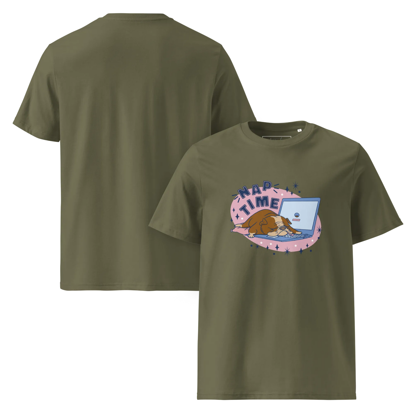 Cozy Bulldog – Nap Time Bio-Schlafshirt für Hundeliebhaber