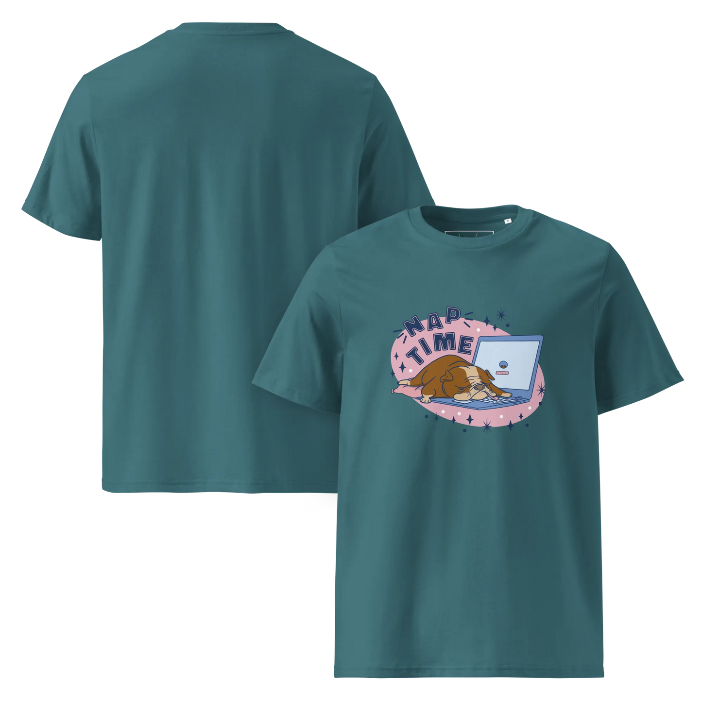 Cozy Bulldog – Nap Time Bio-Schlafshirt für Hundeliebhaber