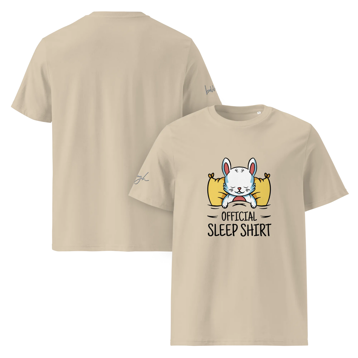 Gemütliches Bio-Baumwolle Schlafshirt mit Hasen Design – Offizielles T-Shirt für Entspannte Nächte