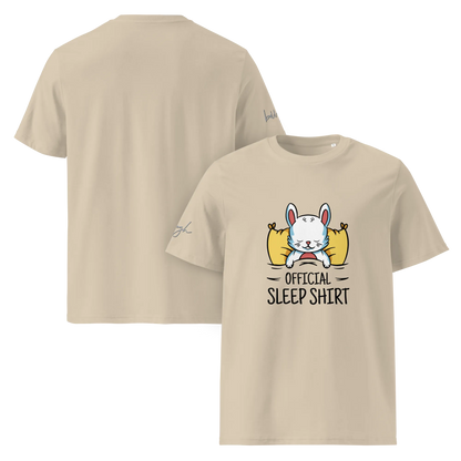 Gemütliches Bio-Baumwolle Schlafshirt mit Hasen Design – Offizielles T-Shirt für Entspannte Nächte