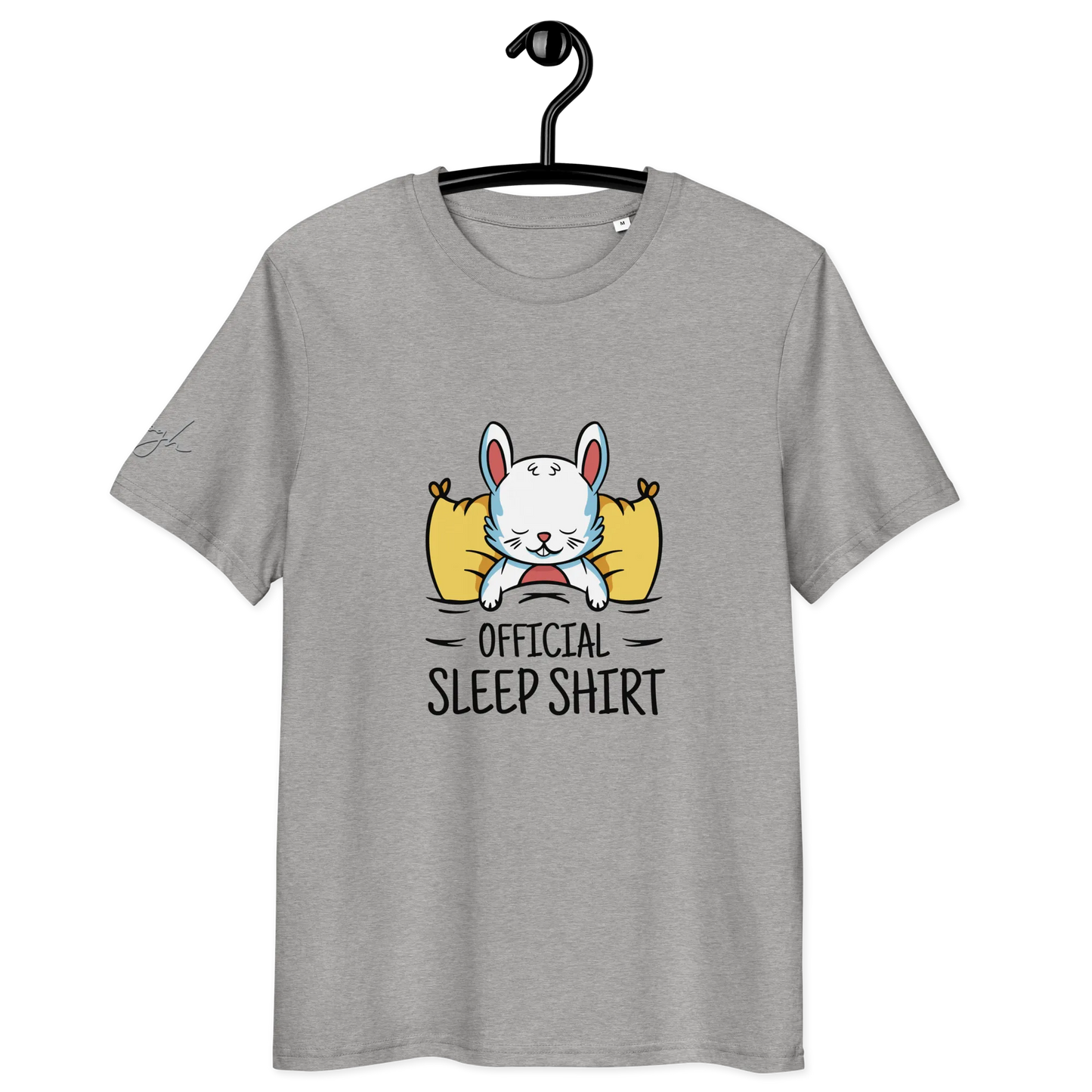Gemütliches Bio-Baumwolle Schlafshirt mit Hasen Design – Offizielles T-Shirt für Entspannte Nächte