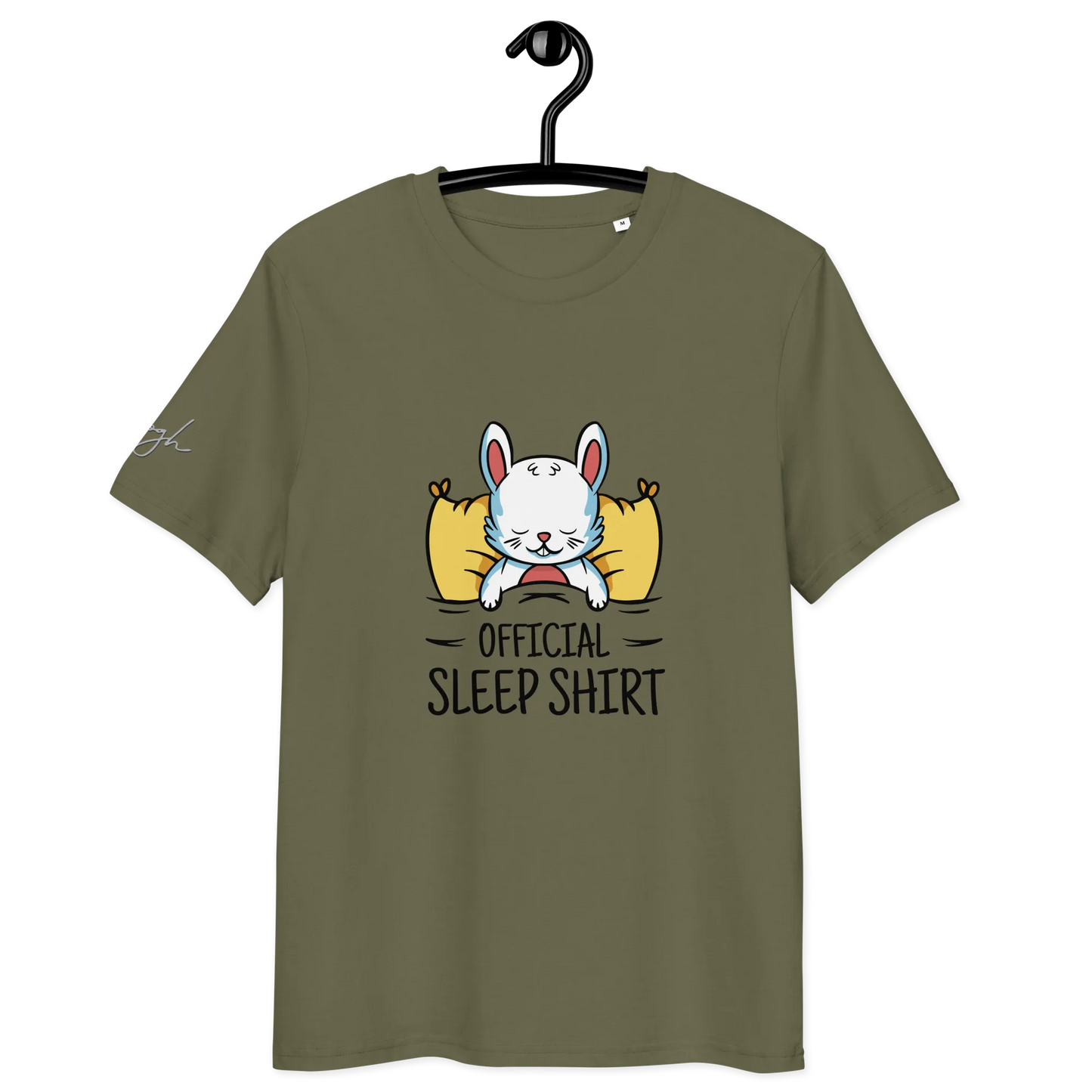 Gemütliches Bio-Baumwolle Schlafshirt mit Hasen Design – Offizielles T-Shirt für Entspannte Nächte