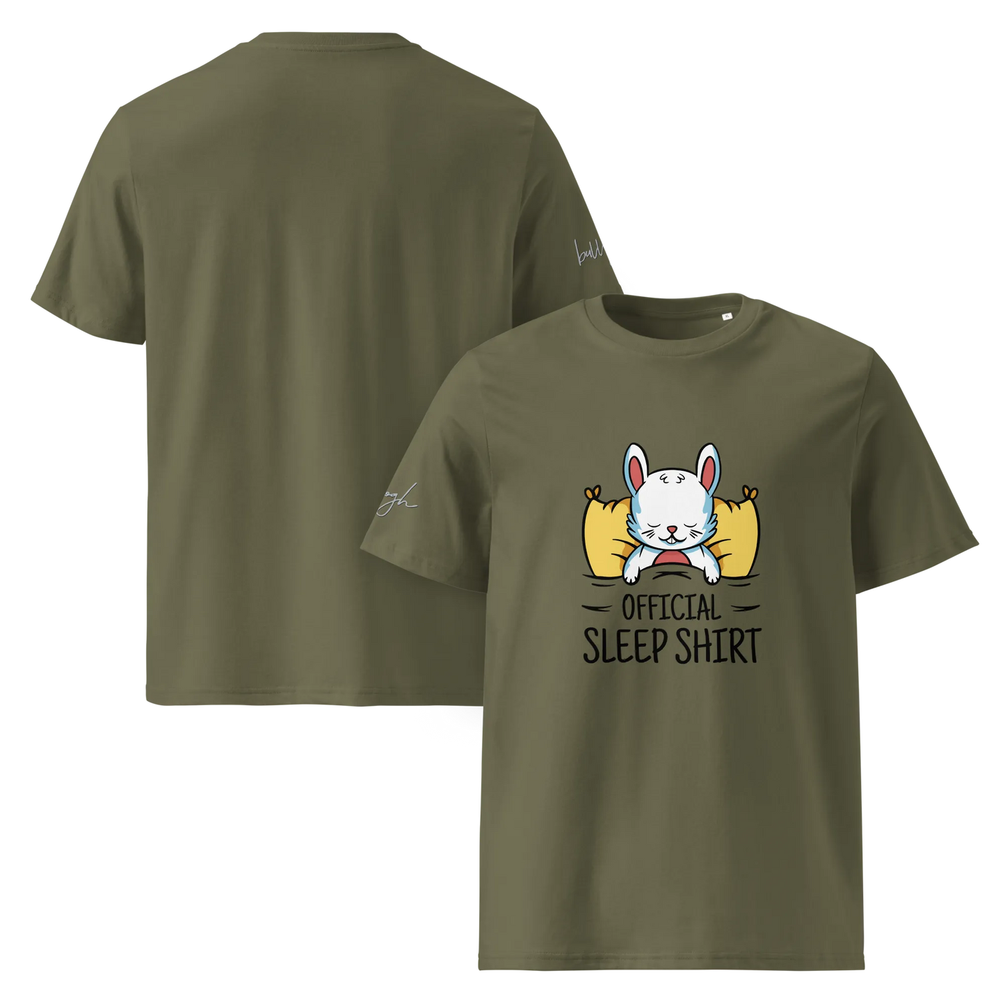 Gemütliches Bio-Baumwolle Schlafshirt mit Hasen Design – Offizielles T-Shirt für Entspannte Nächte