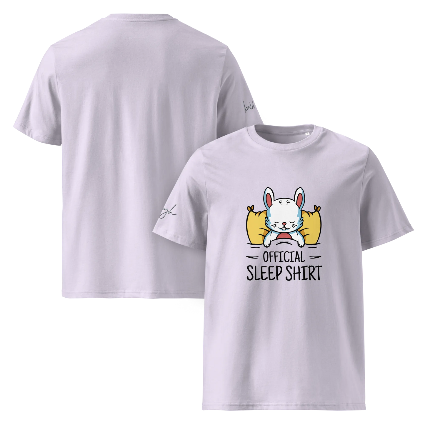 Gemütliches Bio-Baumwolle Schlafshirt mit Hasen Design – Offizielles T-Shirt für Entspannte Nächte