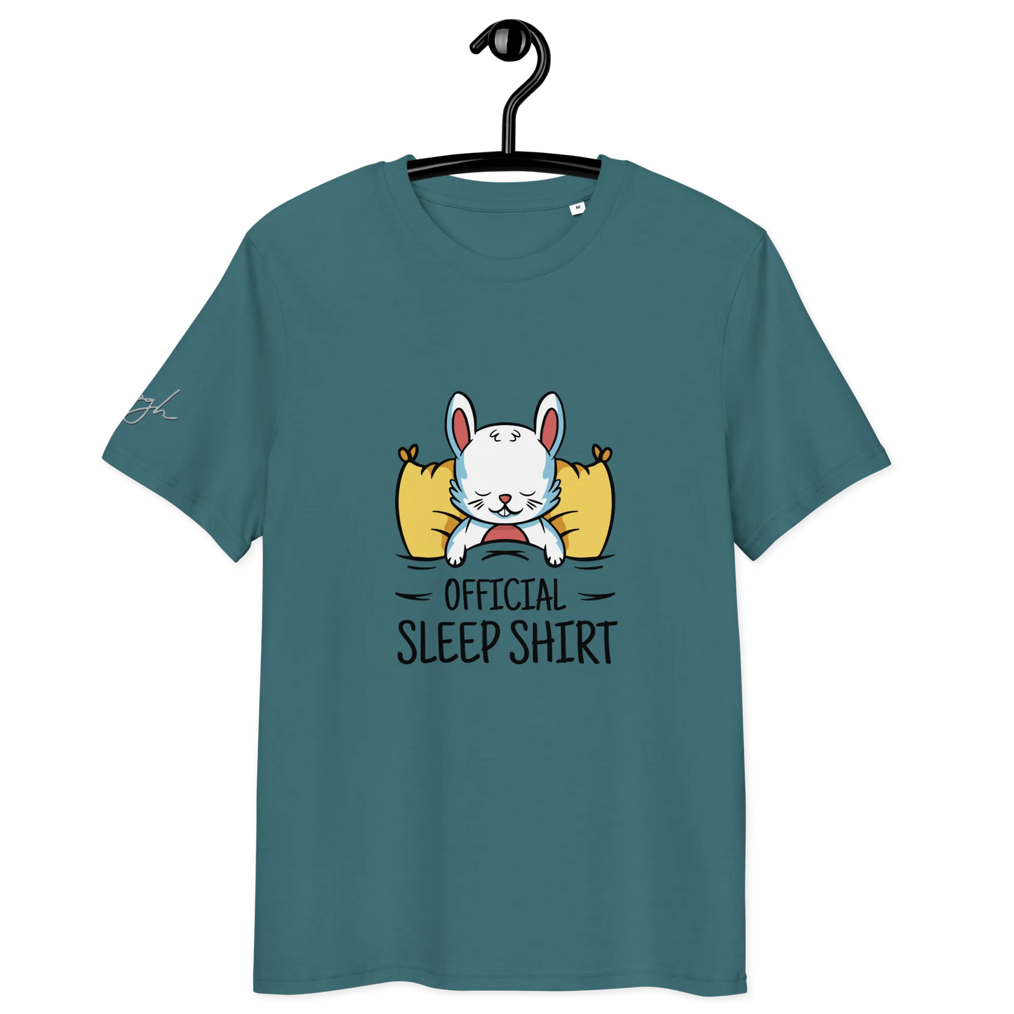Gemütliches Bio-Baumwolle Schlafshirt mit Hasen Design – Offizielles T-Shirt für Entspannte Nächte