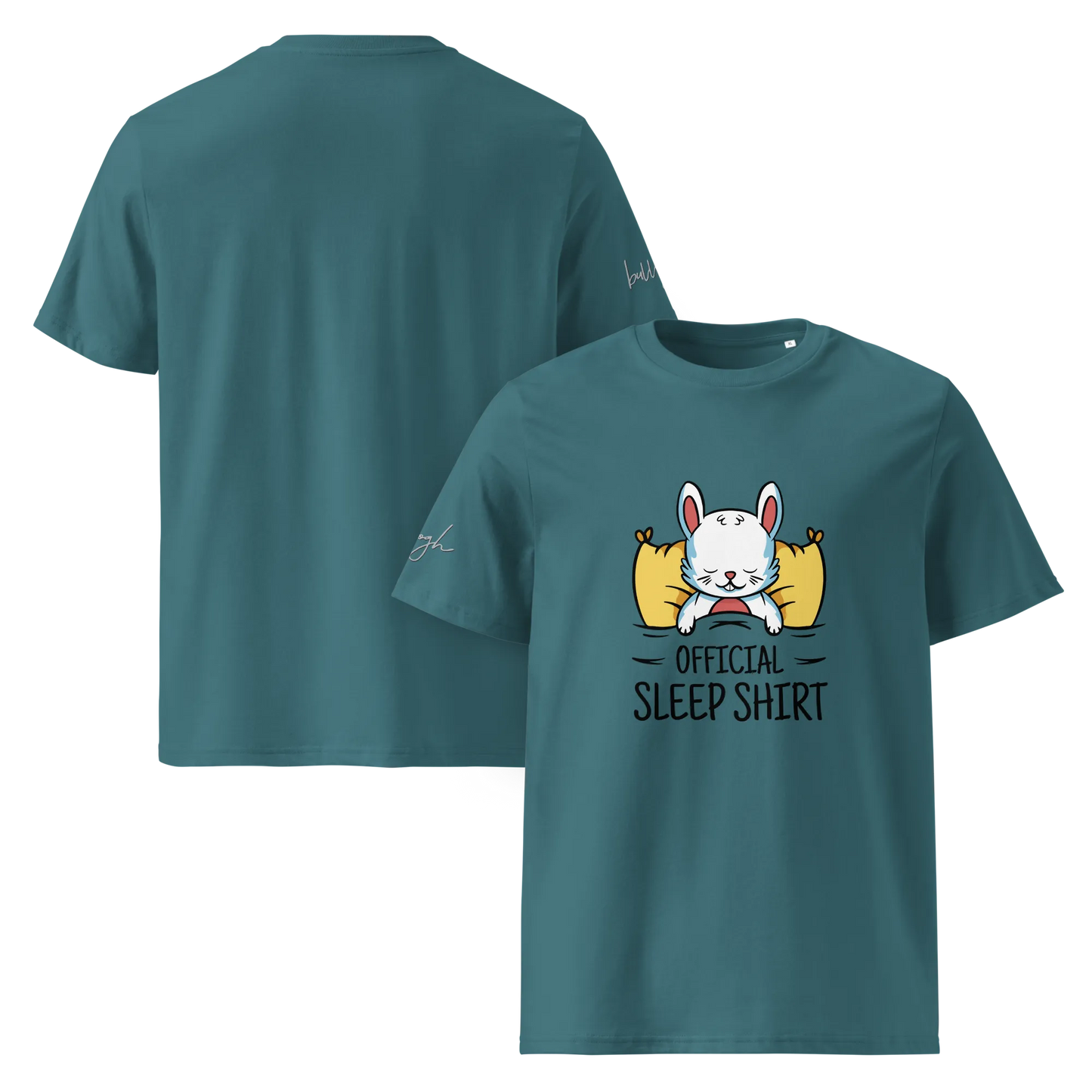Gemütliches Bio-Baumwolle Schlafshirt mit Hasen Design – Offizielles T-Shirt für Entspannte Nächte