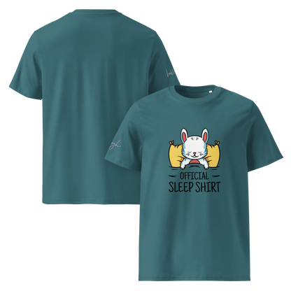 Gemütliches Bio-Baumwolle Schlafshirt mit Hasen Design – Offizielles T-Shirt für Entspannte Nächte