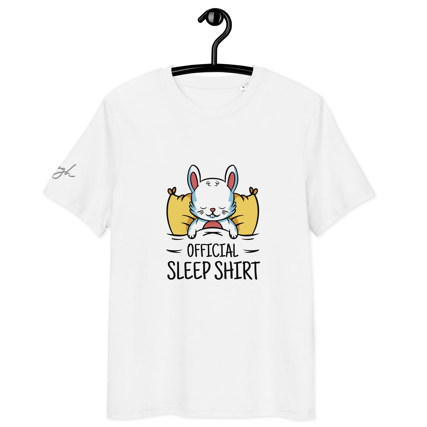 Gemütliches Bio-Baumwolle Schlafshirt mit Hasen Design – Offizielles T-Shirt für Entspannte Nächte