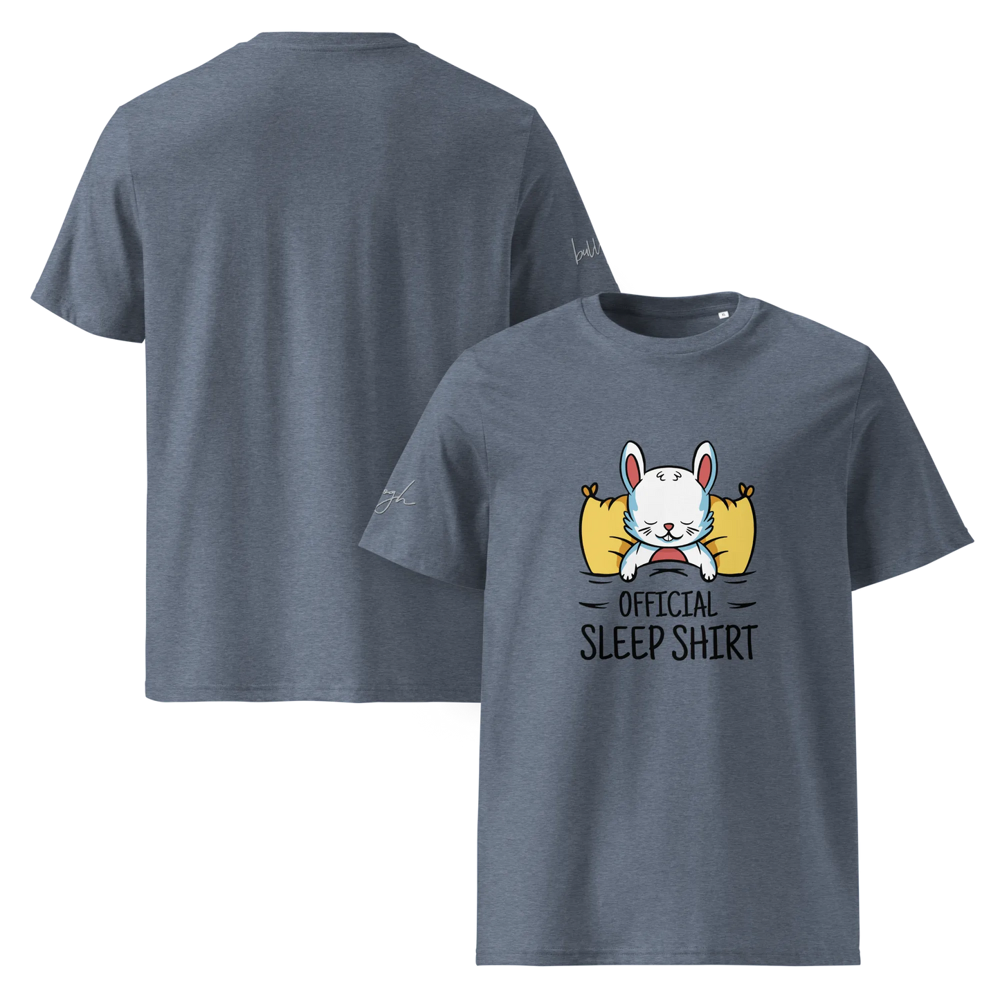 Gemütliches Bio-Baumwolle Schlafshirt mit Hasen Design – Offizielles T-Shirt für Entspannte Nächte
