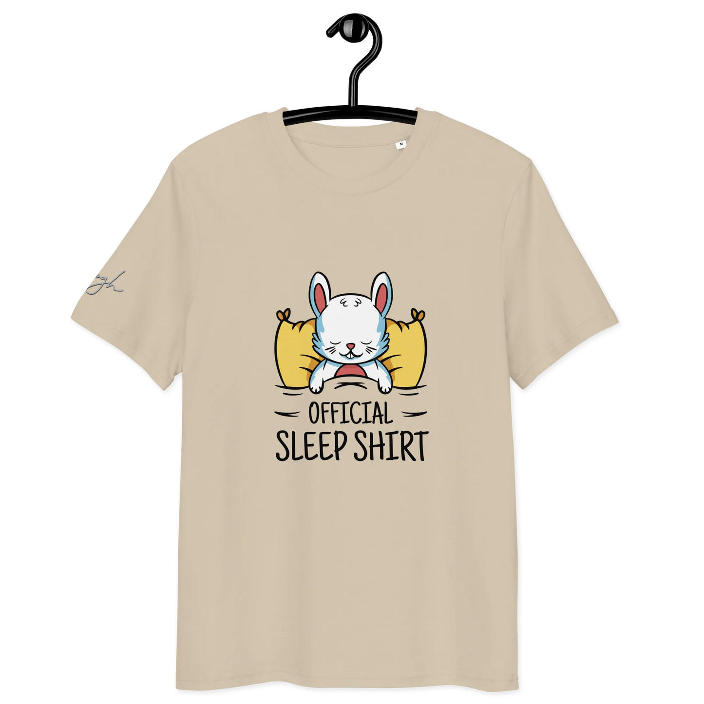 Gemütliches Bio-Baumwolle Schlafshirt mit Hasen Design – Offizielles T-Shirt für Entspannte Nächte