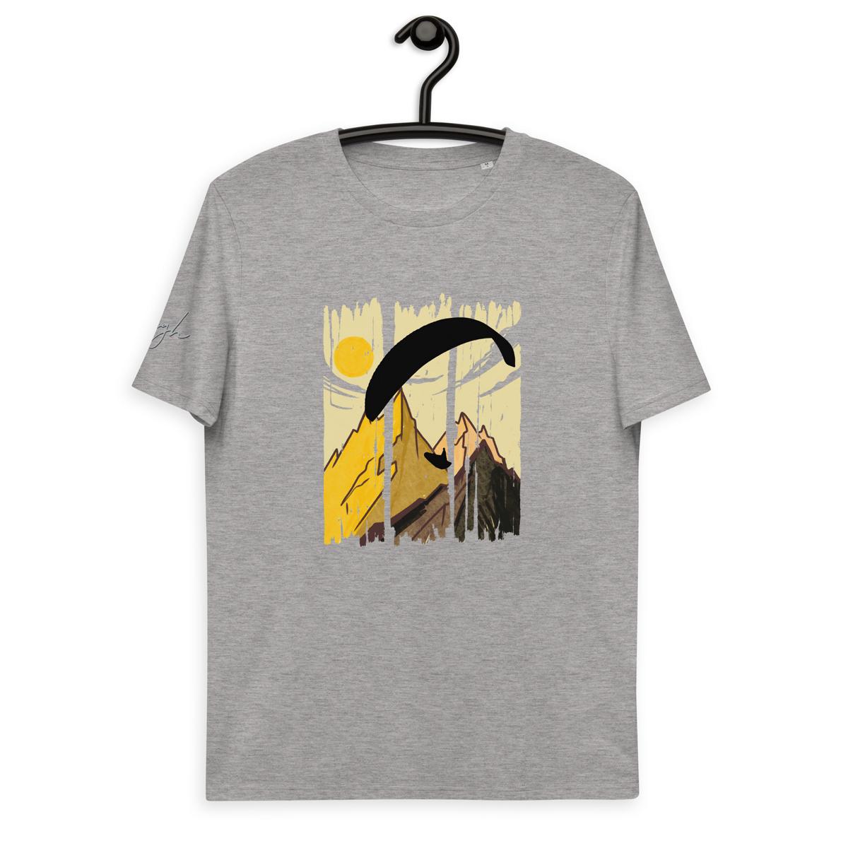 Eco - Friendly T-Shirt mit Gleitschirm Design - Yellow Paraglider für Outdoor - Abenteurer - bullogh#