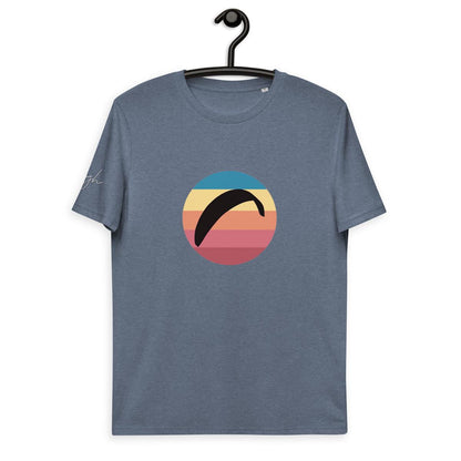 Eco T-Shirt mit Gleitschirm Design - Sun Fall 2 - Ideal für umweltbewusste Paraglider - bullogh#