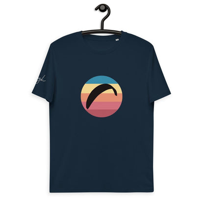 Eco T-Shirt mit Gleitschirm Design - Sun Fall 2 - Ideal für umweltbewusste Paraglider - bullogh#