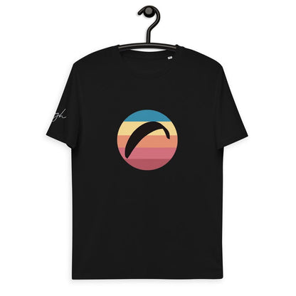 Eco T-Shirt mit Gleitschirm Design - Sun Fall 2 - Ideal für umweltbewusste Paraglider - bullogh#