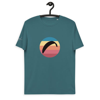 Eco T-Shirt mit Gleitschirm Design - Sun Fall 2 - Ideal für umweltbewusste Paraglider - bullogh#
