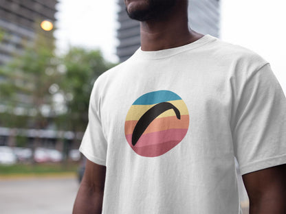 Eco T-Shirt mit Gleitschirm Design - Sun Fall 2 - Ideal für umweltbewusste Paraglider - bullogh#