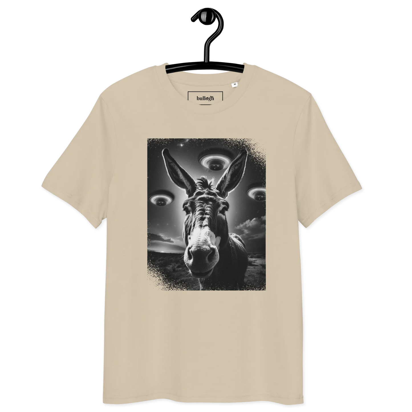 Esel und Raumschiff – T-Shirt aus Bio Baumwolle