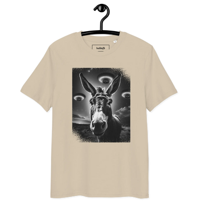 Esel und Raumschiff – T-Shirt aus Bio Baumwolle