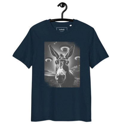 Esel und Raumschiff – T-Shirt aus Bio Baumwolle