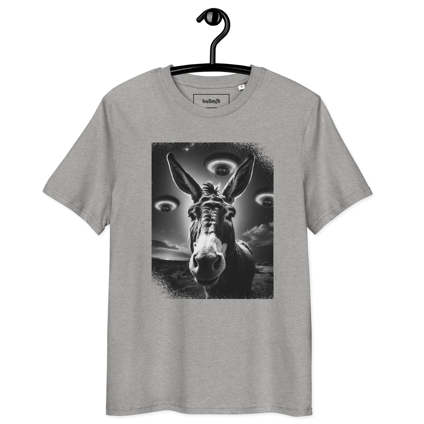 Esel und Raumschiff – T-Shirt aus Bio Baumwolle