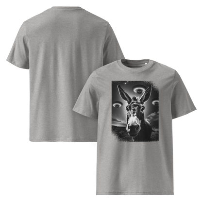 Esel und Raumschiff – T-Shirt aus Bio Baumwolle