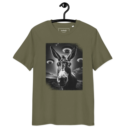 Esel und Raumschiff – T-Shirt aus Bio Baumwolle