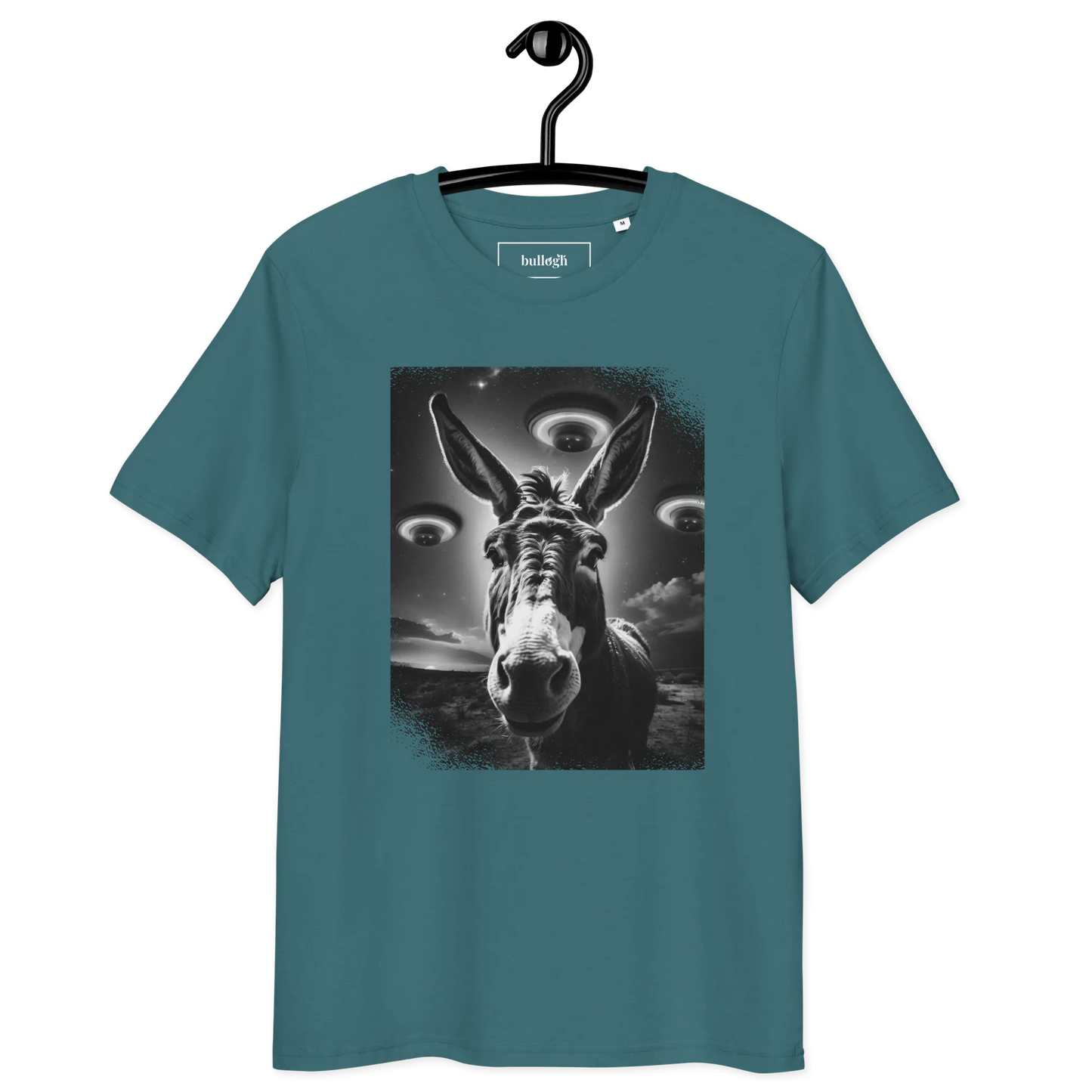 Esel und Raumschiff – T-Shirt aus Bio Baumwolle