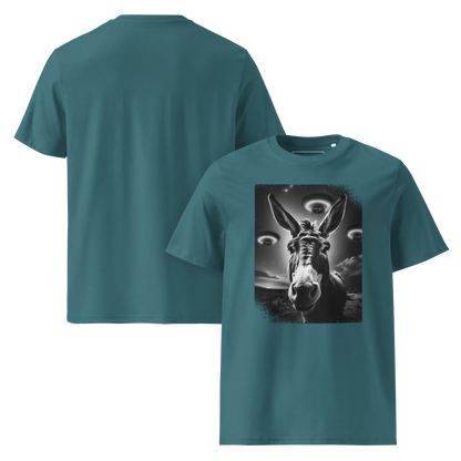 Esel und Raumschiff – T-Shirt aus Bio Baumwolle
