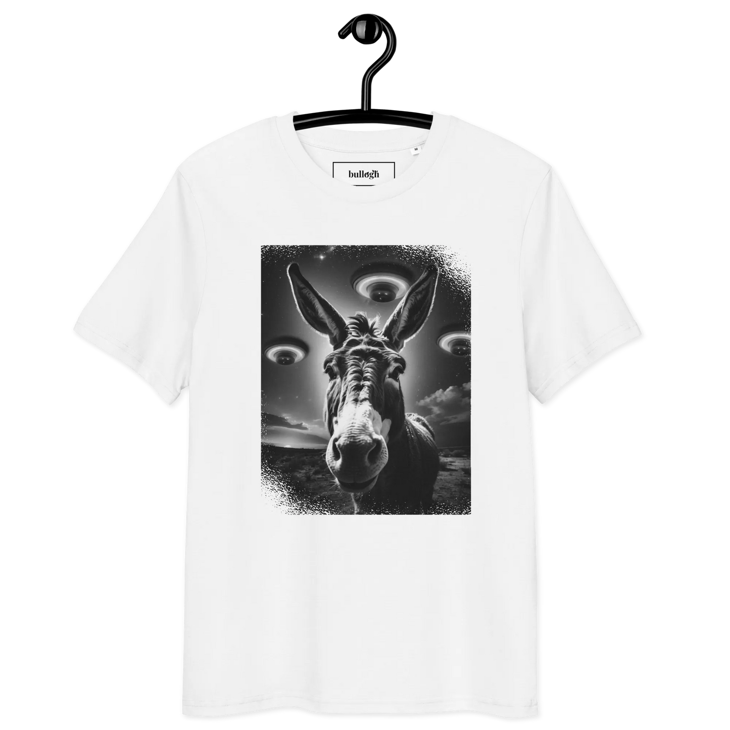 Esel und Raumschiff – T-Shirt aus Bio Baumwolle
