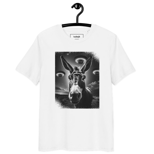 Esel und Raumschiff – T-Shirt aus Bio Baumwolle