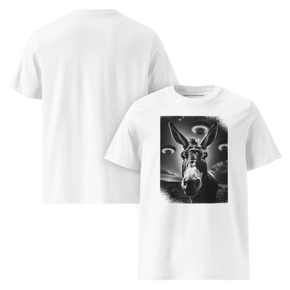 Esel und Raumschiff – T-Shirt aus Bio Baumwolle