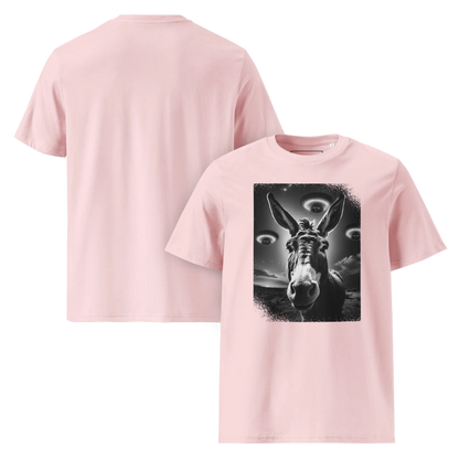 Esel und Raumschiff – T-Shirt aus Bio Baumwolle