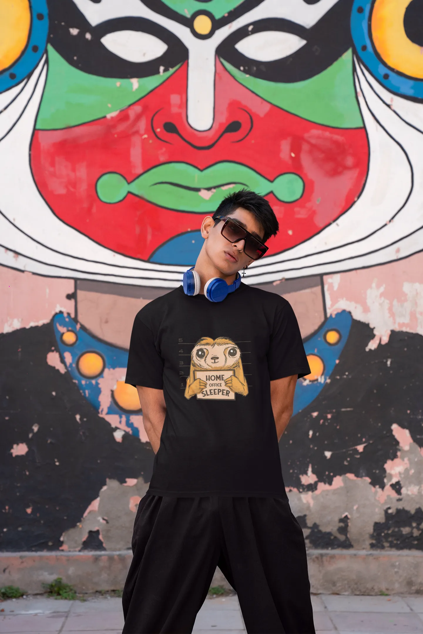 Nap & Work – Faultier Bio-Schlafshirt für Langschläfer